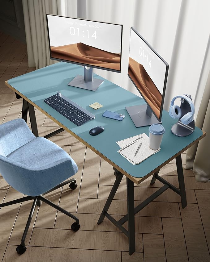 YSAGi Leather Desk Protector, Office Mat, Large Mouse Mat, Non-Slip PU Leather - Image 2