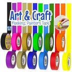 12 Pack Colored Masking Tape, 396 Ft x 0.6 inch Mini Colored Painters Tape by Unknown
