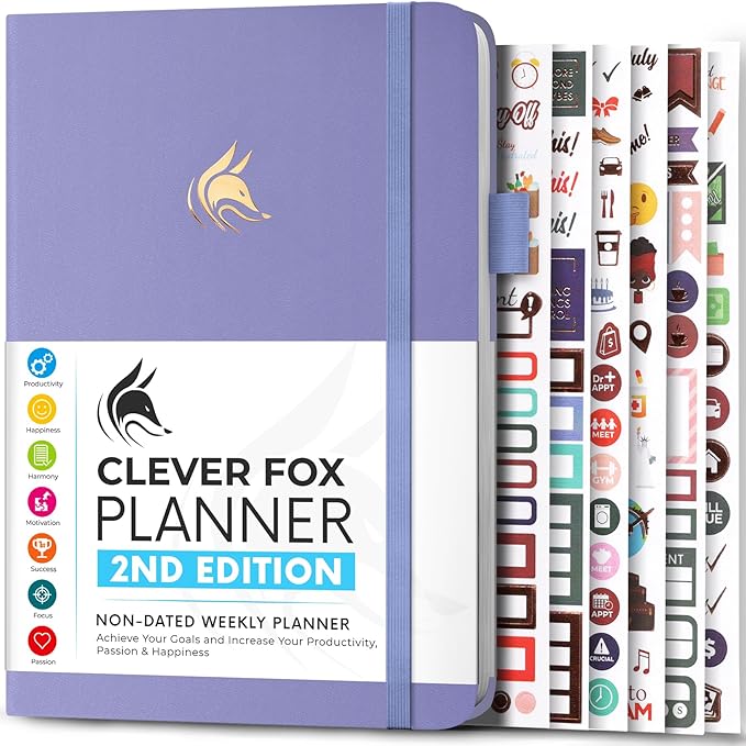 Clever Fox Planner 2nd Edition – Colorful Weekly & Monthly Goal Planner by CleverFox