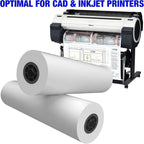 Alliance Wide Format Paper Rolls CAD Bond 30" Widths (2 Rolls, 30 In x 300 Ft | 2" Core)