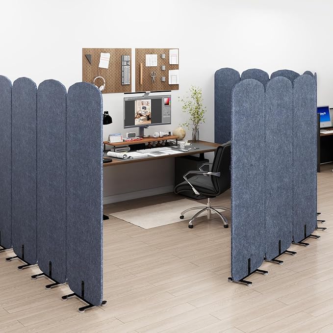 Natwind 5 Panel 122.8 x 71 in Office Room Privacy Protect Space Divider - Image 2