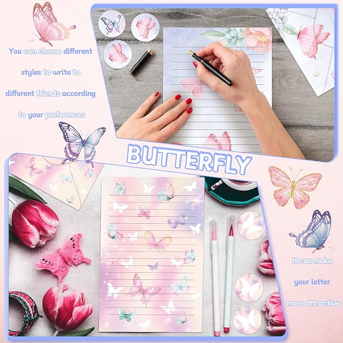 TaoBary 160 Pcs Stationery Paper Set 50 Double Sided Stationery Papers - Image 6