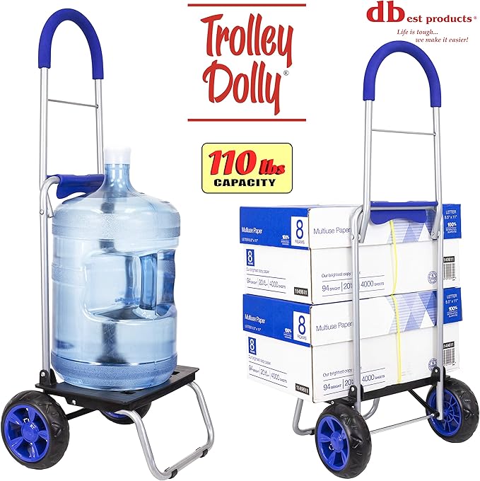 dbest products Trolley Dolly Blue Foldable Shopping cart - Image 4