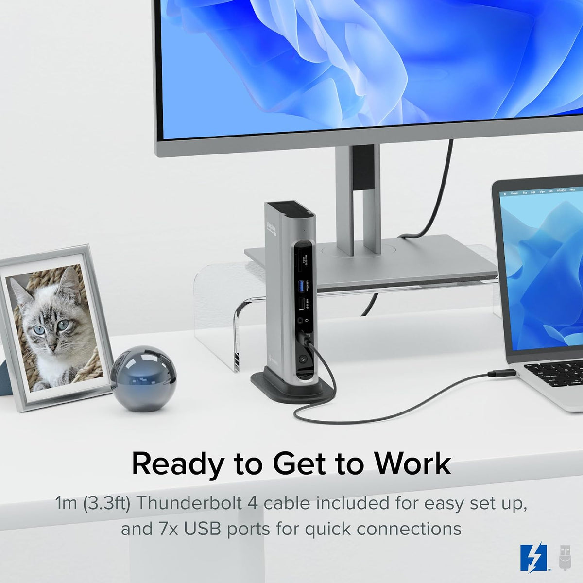 Plugable 16-in-1 Thunderbolt 4 Dock – Dual 4K Monitors, 100W Charging