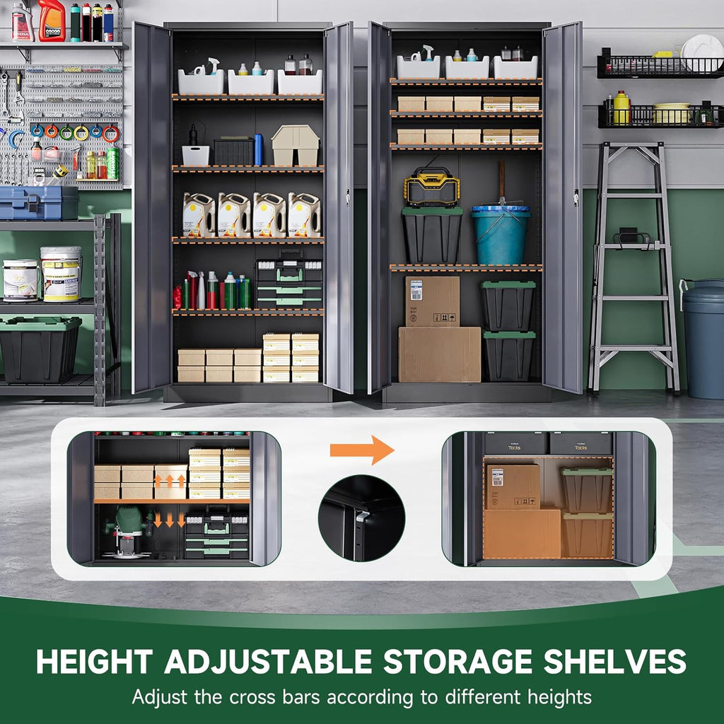 letaya metal garage storage cabinets with lock door, package contents