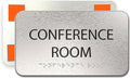 ADASigns Conference Room Sign 7" W x 4" H Durable Brushed Aluminum by ADASigns