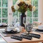 Peryiter 12 Pcs Table Top Reserved Sign Metal Reserved Table Tent Signs Double - Image 5