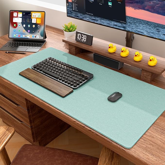 Auhoahsil Felt Desk Mat, Minimalist Large Mouse Pad XXL 35.5 x 15.7 in - Image 6