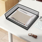 AZFUNN Wire Mesh Letter Trays Paper Tray Desk File Organizer, 2 Pack Stackable - Image 8
