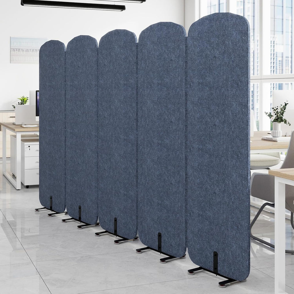 Natwind 5 Panel 122.8 x 71 in Office Room Privacy Protect Space Divider