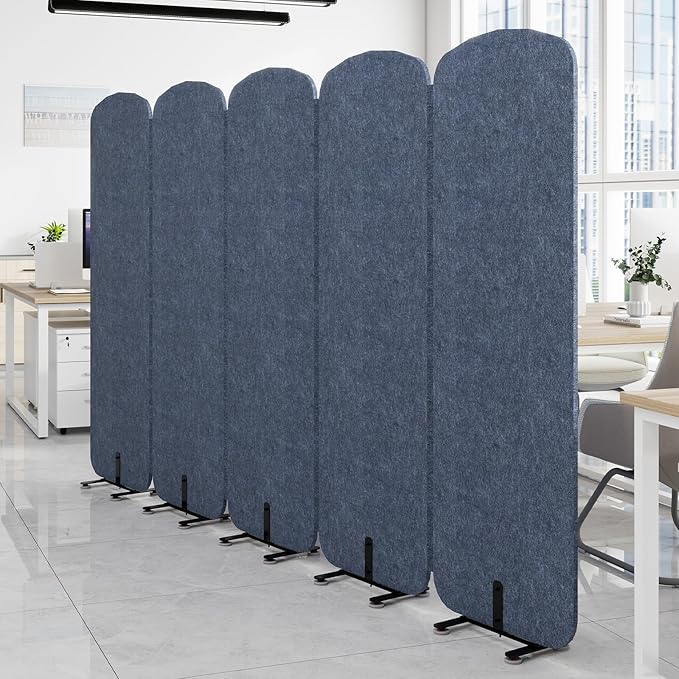 Natwind 5 Panel 122.8 x 71 in Office Room Privacy Protect Space Divider by Natwind
