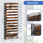 Solinxe 12-Tier Wall File Organizer, Wood Mail Organizer Wall Mounted Paper - Image 6