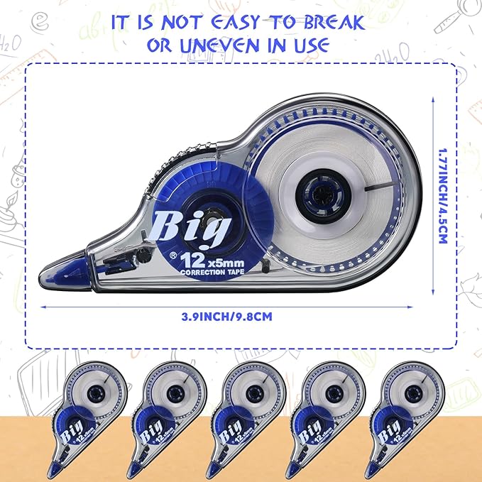 Chivao 48 Pack White Correction Tape, Classroom Correction Tape Wipe out Easy - Image 4