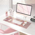 QIYI Large Mouse Pad, Cute Pink Desk Mat - Image 2