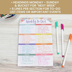 bloom daily planners Undated Weekly Tear-Off To Do List Planning Pad - Image 5