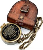 Vintage Brass Pocket Compass Gift - Image 4