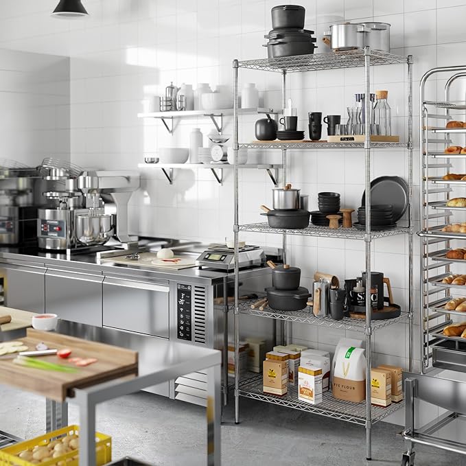 Regal Altair 21" Deep x 36" Wide x 86" Height Wire Shelving Kit | 5-Tier | NSF - Image 7