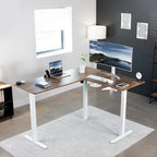 VIVO Electric Corner 63 x 55 inch L-Shaped Standing Desk, Memory Height - Image 8