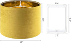 Yellow Velvet Drum Lamp Shade Medium Lampshade 13``Top×13``Bottom×10``High - Image 2