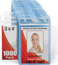 Mifflin-USA Large Vertical ID Badge Holders, Plastic Nametag Covers by MIFFLIN