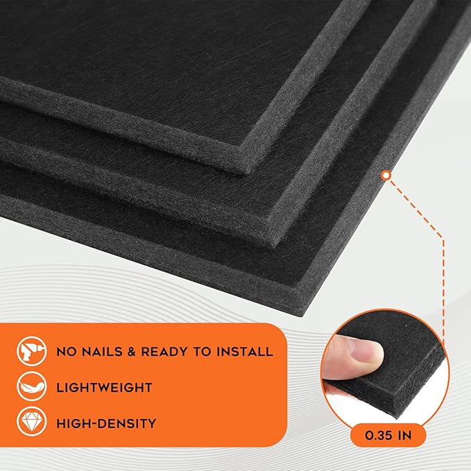 Large Cork Board, 6 Pack Felt Wall Tiles - Image 4