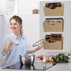 3 Pockets Magnetic File Holder for File Cabinets, Refrigerator, Magnetic Paper - Image 2