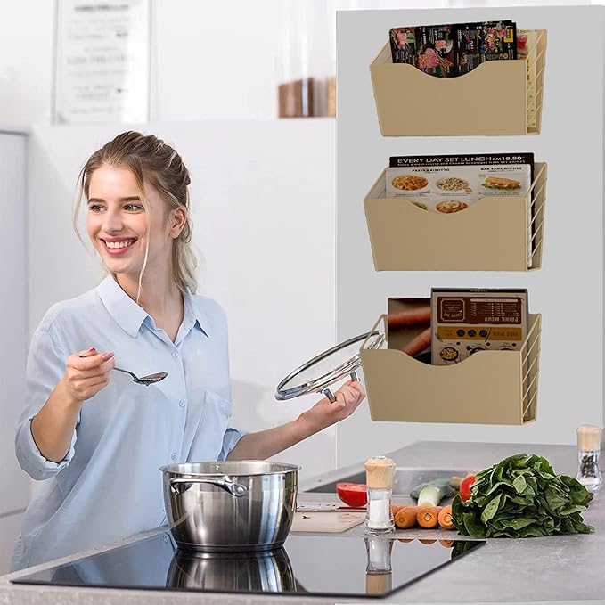 3 Pockets Magnetic File Holder for File Cabinets, Refrigerator, Magnetic Paper - Image 2