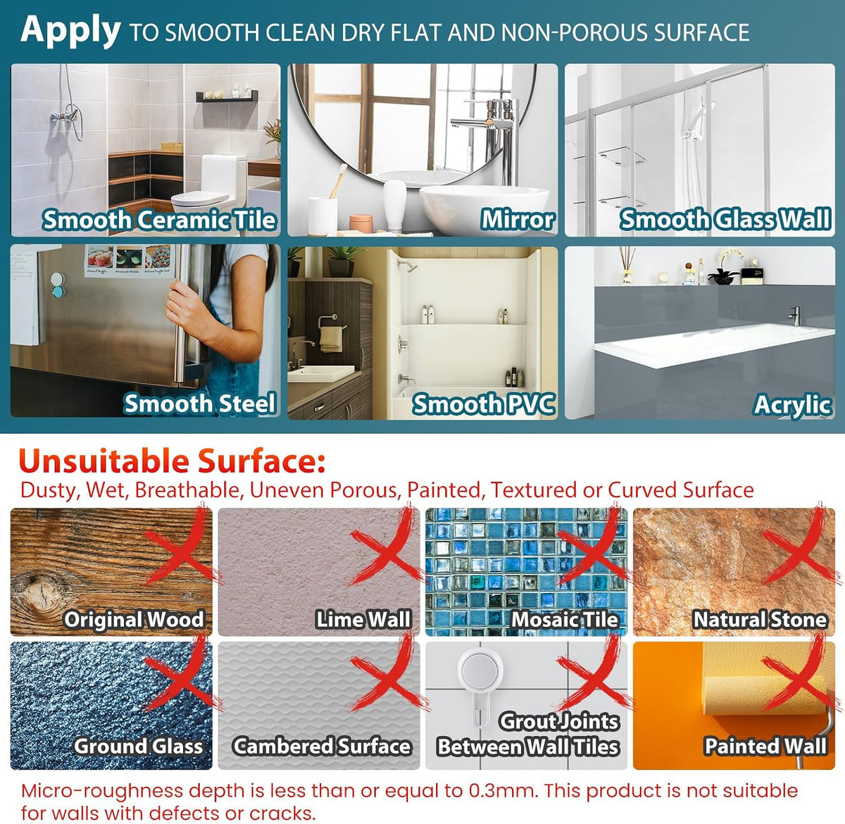 TAILI Shower Caddy Suction Cup, Bathroom Organizer Shelf M&L