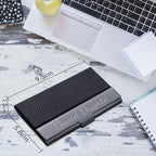 Taikuri Custom Business Card Holder Personalized Engraved Leather Business Card - Image 2