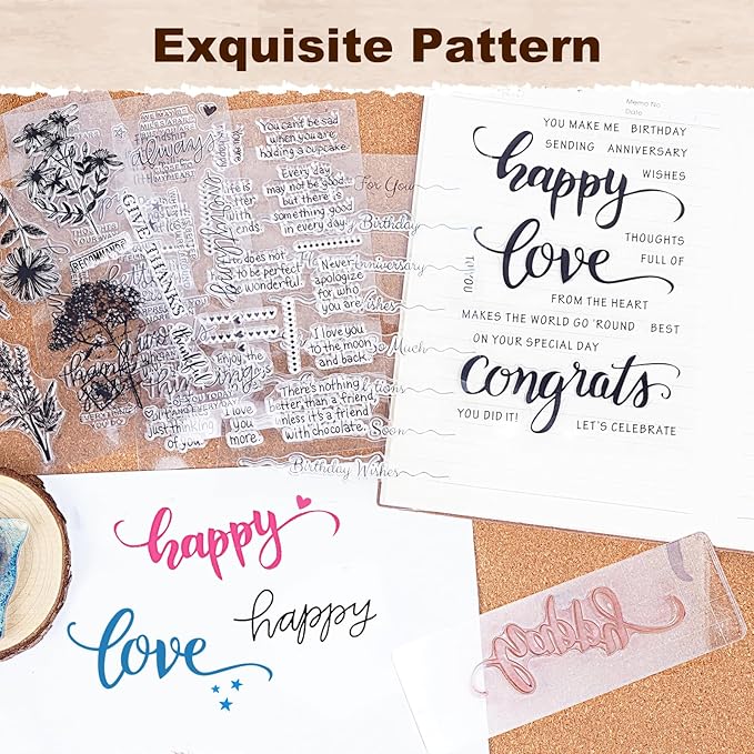UCEC 4 Sheets Words Clear Stamps in Classic - Image 3