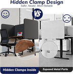 KERRAM Desk Privacy Panel 24 x 24 Inch, Sound Absorbing & Proof Desk Divider - Image 3