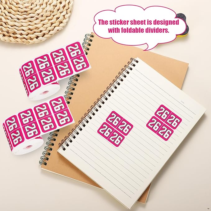 1000pcs 2026 Year Stickers, 3/4x1-1/2 Inch 26 Year Colored Self-Adhesive - Image 4