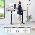 VIVO Electric 63 x 32 in Rustic Standing Desk, Memory Height Adjustment - Image 4