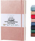Beechmore Books A3 Sketchbook – 11.7x16.5 Premium Vegan Leather Bound Extra