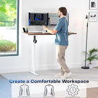 VIVO Electric 60 x 24 in Rustic Standing Desk, Memory Height Adjustment - Image 4