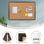 Board2by Extra Large Cork Bulletin Board 60" X 48", Foldable Notice Pin Board - Image 6