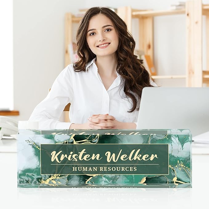 Personalized Name Plate for Desk Custom Acrylic Desk Name Plate Custom Employee - Image 3