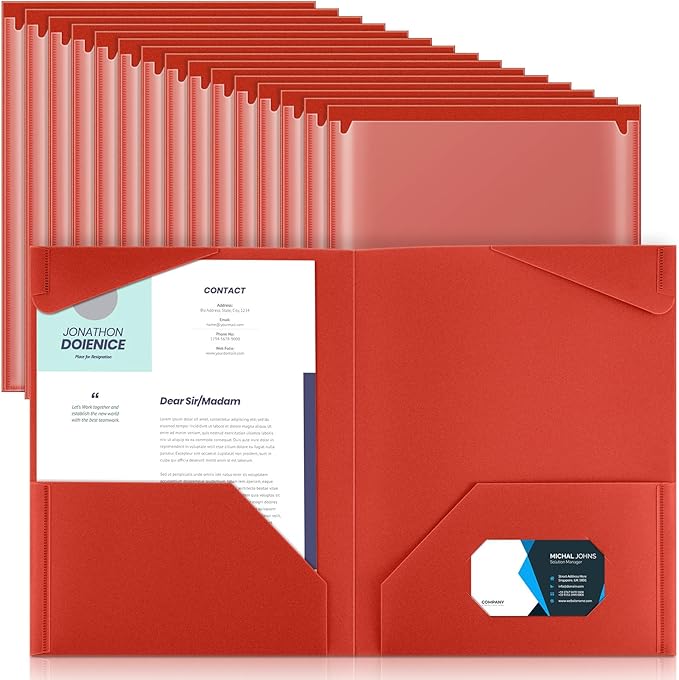 Henoyso 36 Pcs Plastic Folders by Henoyso