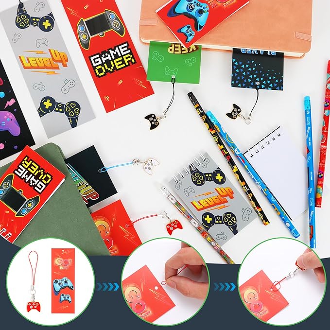 Kolewo4ever 148 Pieces Video Game Theme Stationery Set:100 Pcs Video Game - Image 5