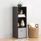 Whitmor 3 Cube Bookcase, 3 Tier Stackable MDF Bookself, Open Storage Display - Image 2