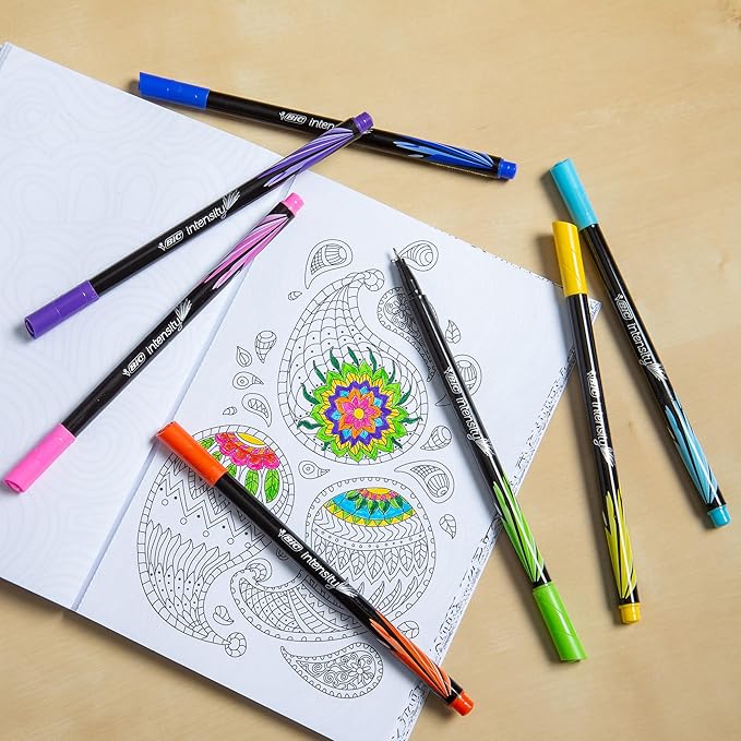 BIC Intensity Fineliner Marker Pen Set, Fine Point Pens, 24-Count Pack - Image 6