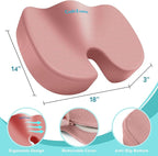 Office Chair Seat Cushion, Cooling Gel Enhanced Memory Foam Cushion - Image 3