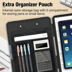 Sooez Toughest Clipboard with Storage, Clip Boards 8.5x11 with Pen Pouch | Rubber Corner, Heavy Duty, Extra Nylon Pouch, High Capacity, Organization Box Case for Contractor Trucker Driver, Letter Size