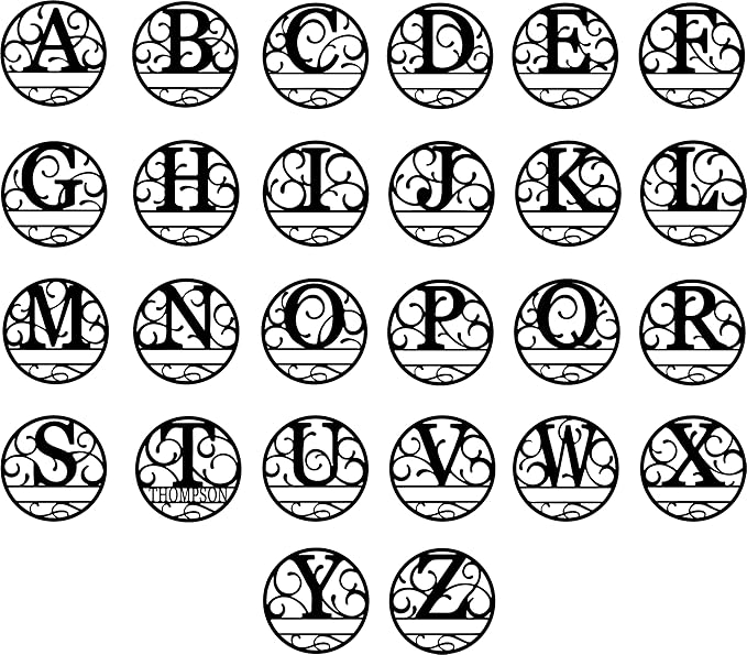 Personalized Metal Name Signs, Split Letter Monogram Wall Decor, Custom Last - Image 5
