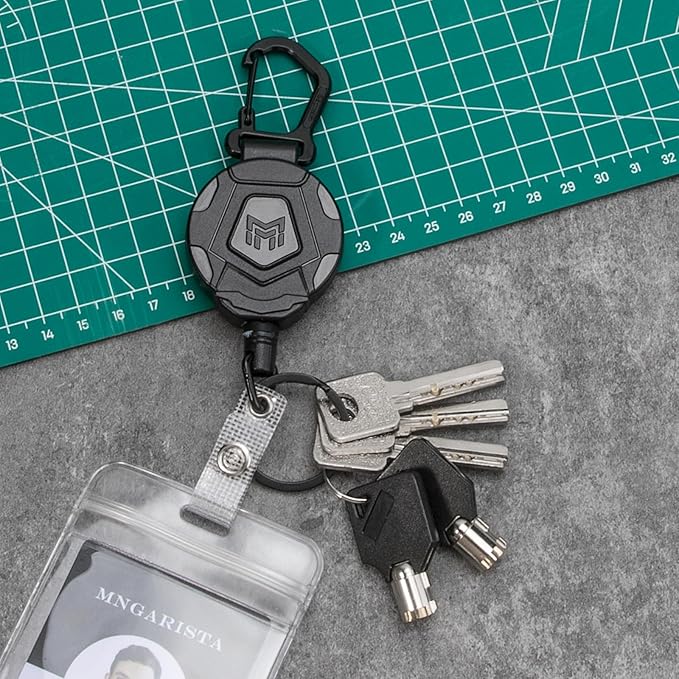 MNGARISTA 4-Pack Retractable Keychain, Heavy Duty Carabiner Badge Holder - Image 2