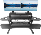 Rocelco 46" Height Adjustable Corner Standing Desk Converter - Image 2