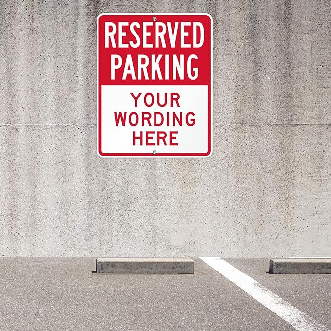SmartSign 30 x 24 inch Custom “Reserved Parking” Metal Sign - Image 3
