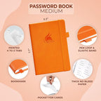 Clever Fox Password Book with alphabetical tabs. Internet Address Organizer - Image 2