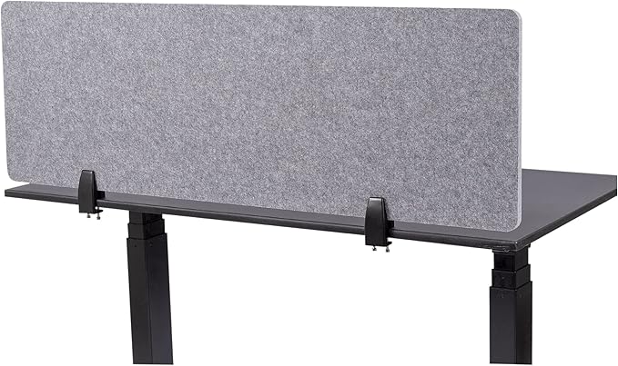 Stand Up Desk Store ReFocus Raw Clamp-On Acoustic Desk Divider Mounted Privacy - Image 7