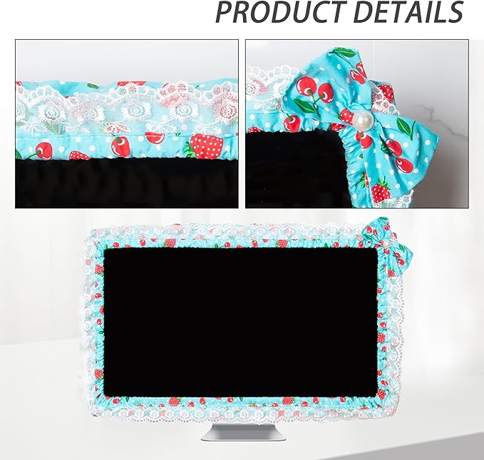 Kingshion 24-inch Cute Lace Fabric Monitor Cover - Image 3